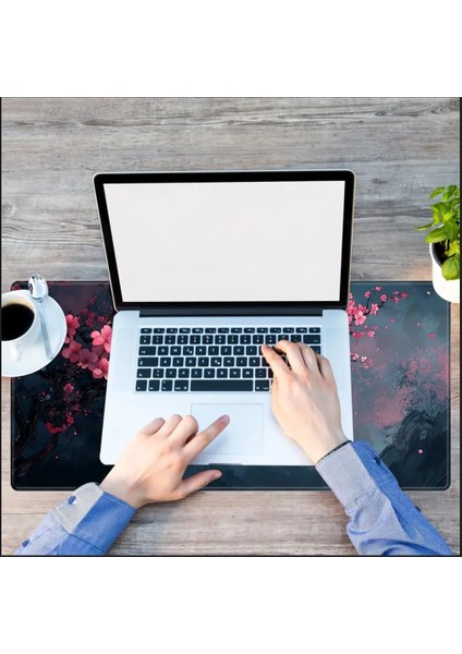 65X25 cm Kiraz Çiçeği Temalı Kaydırmaz Taban Speed Yüzey Oyuncu Mouse Pad Gaming modelleri