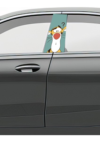 Araç Kapı Direk Kaplama Folyosu Desenli (Sağ Sol Takım) (2 Adet) - 22X50 cm