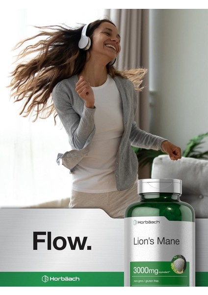 Horbäach Lions Mane Mushroom 3000MG 80 Absorbable Softgels fiyatları
