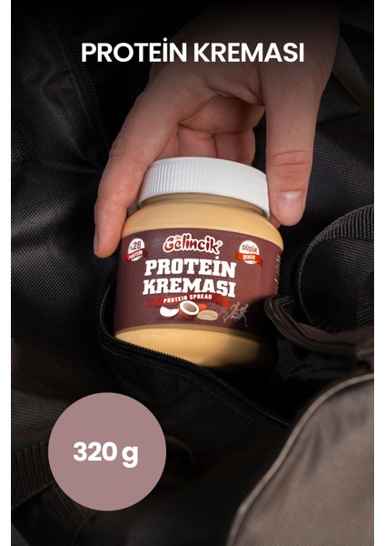 Kahvaltılık Sürülebilir Katkısız 320GR Özel Üretim Protein Kreması 100GR'DA 28GR Içerir