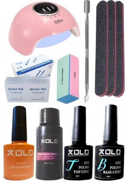 Kalıcı Oje Yapma Seti 20 Parça Klasik Renkler Top Base Top Coat Solüsyon Kronk Törpü Uv LED Seti