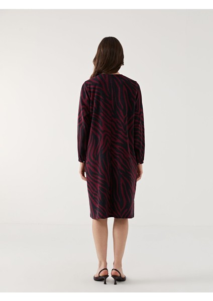 Yeni Sezon Bisiklet Yaka Desenli Elbise fırsatları