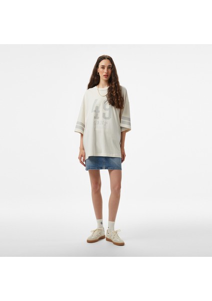 Hoss x Gant 49 Graphic Unisex Beyaz T-Shirt