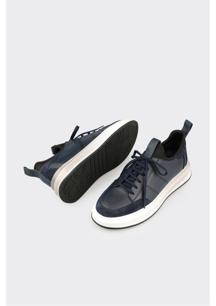 Lacivert Deri Erkek Spor Ayakkabı modelleri