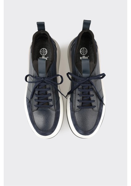 Lacivert Deri Erkek Spor Ayakkabı fırsatları