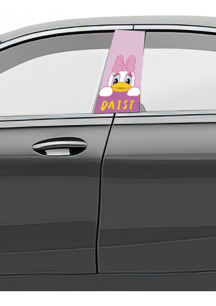 Araç Kapı Direk Kaplama Folyosu Desenli (Sağ Sol Takım)Uyumlu (2 Adet) - 22X50 cm