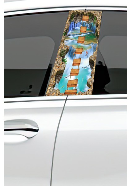 Araç Kapı Direk Kaplama Folyosu Desenli (Sağ Sol Takım) (2 Adet) - 22X50 cm fiyatları