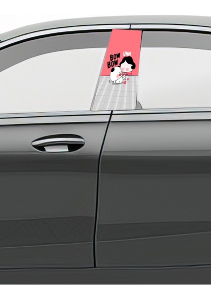 Araç Kapı Direk Kaplama Folyosu Desenli (Sağ Sol Takım) (2 Adet) - 22X50 cm