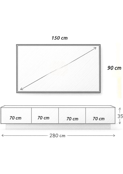 Living Tv Ünitesi (Duvara Monte) fiyatları