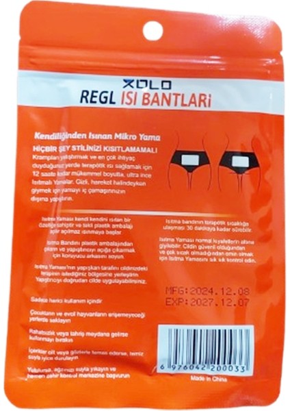 Regl Ağrılarına Karş Isıtıcı Ped Regl Isı Bantları 8 Adet Sıcak Micro Yama Yeni Konfor fiyatları