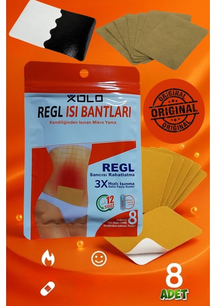 Regl Ağrılarına Karş Isıtıcı Ped Regl Isı Bantları 8 Adet Sıcak Micro Yama Yeni Konfor modelleri