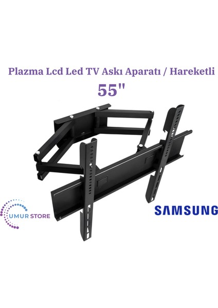 55Q60D 55" 4K UHD QLED 138/139/140 Ekran LCD LED Tv Hareketli Duvar Askı Aparatı
