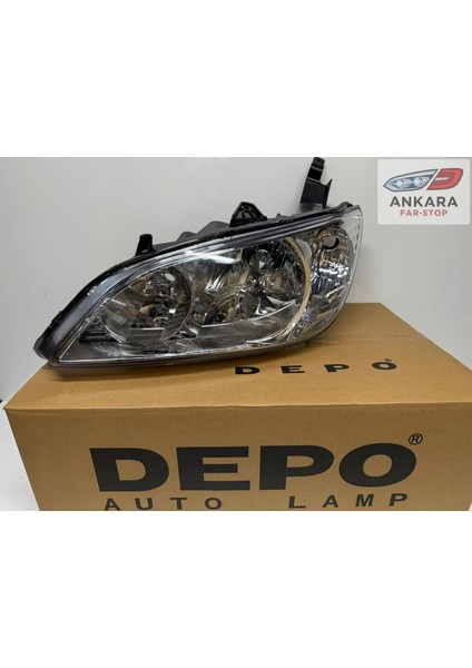 Honda Civic Vtec 2 2004 - 2006 Ön Far Lambası Sol Sedan (Vtec 2 Makyajlı Kasa - Sol Far - Depo Marka) fırsatları