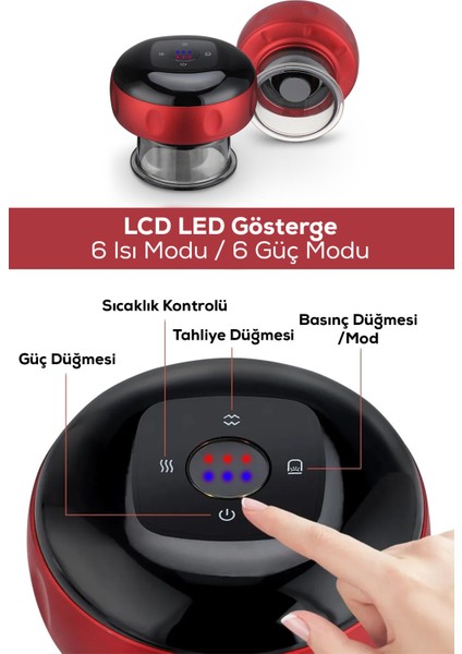 Elektronik Vakum Hacamat Aleti – Masaj, Isı Terapisi ve Hacamat- Kablosuz, Şarjlı, Akıllı Ekranlı modelleri