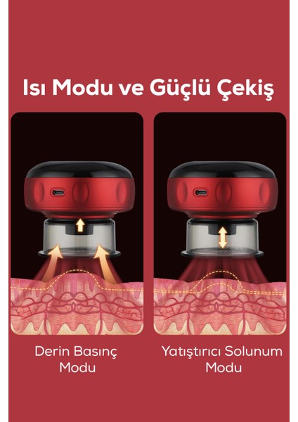 Elektronik Vakum Hacamat Aleti – Masaj, Isı Terapisi ve Hacamat- Kablosuz, Şarjlı, Akıllı Ekranlı fırsatları