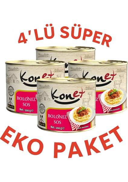 Kıyma Bolonez 4X200 gr Eko Paket