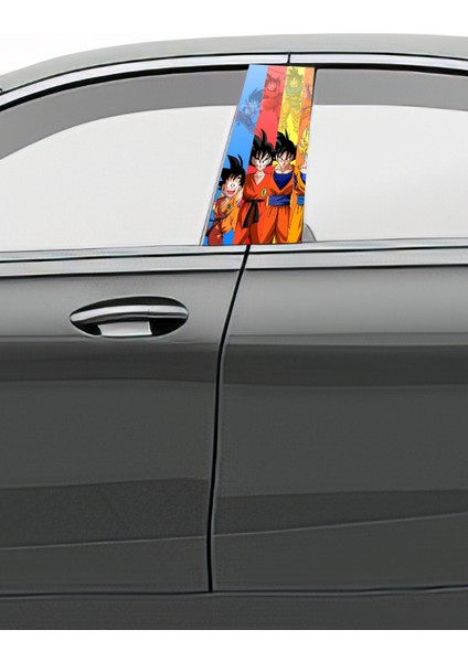 Araç Kapı Direk Kaplama Folyosu Desenli (Sağ Sol Takım) (2 Adet) - 22X50 cm