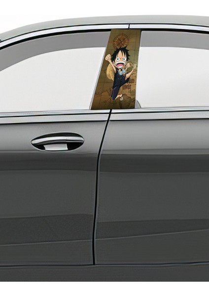 Araç Kapı Direk Kaplama Folyosu Desenli (Sağ Sol Takım) (2 Adet) - 22X50 cm