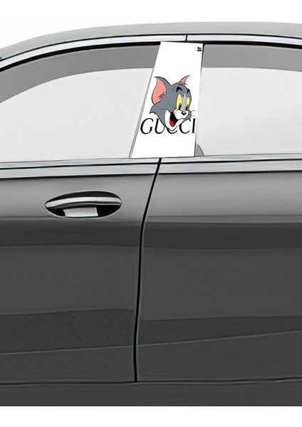 Araç Kapı Direk Kaplama Folyosu Desenli Sağ Sol Takım 2 Adet 22X50 cm