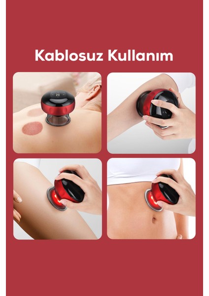 Elektronik Vakum Hacamat Aleti – Masaj, Isı Terapisi ve Hacamat- Kablosuz, Şarjlı, Akıllı Ekranlı indirimleri