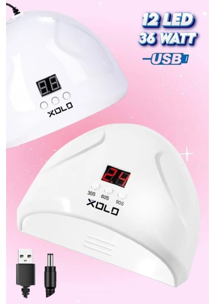 Dijital Uv LED Oje Kurutucu 12 LED 36 Watt 2 In 1 El Ayak Oje Polijel Akrilik
