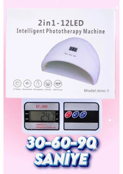 Dijital Uv LED Oje Kurutucu 12 LED 36 Watt 2 In 1 El Ayak Oje Polijel Akrilik modelleri