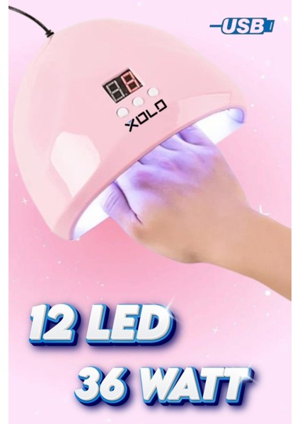Dijital Uv LED Oje Kurutucu 12 LED 36 Watt 2 In 1 El Ayak Oje Polijel Akrilik fırsatları
