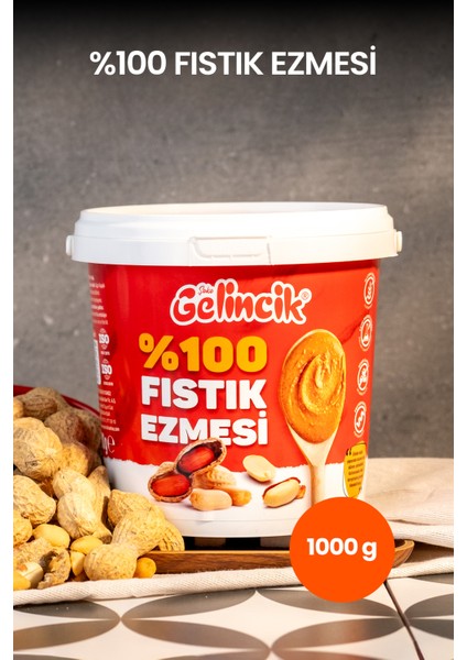 Fıstık Ezmesi Şekersiz Saf Doğal Katkısız Taze Çekim Glutensiz Doğal Fıstık Ezmesi 1 kg