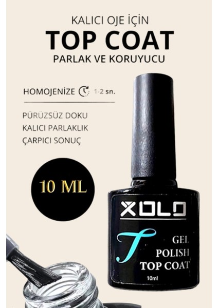 Kalıcı Oje Üst Kat Parlatıcı Tırnak Top Coat 10 ml