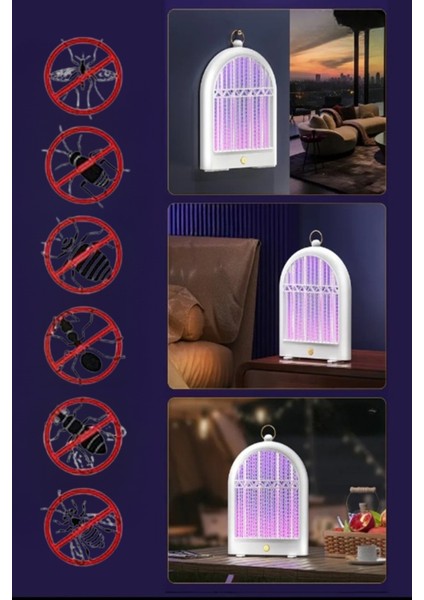 Pencere Tipi Kablosuz Şarjlı Oda Tipi Sinek Öldürücü Lamba 10W Asılabilir Veya Masaüstü fırsatları