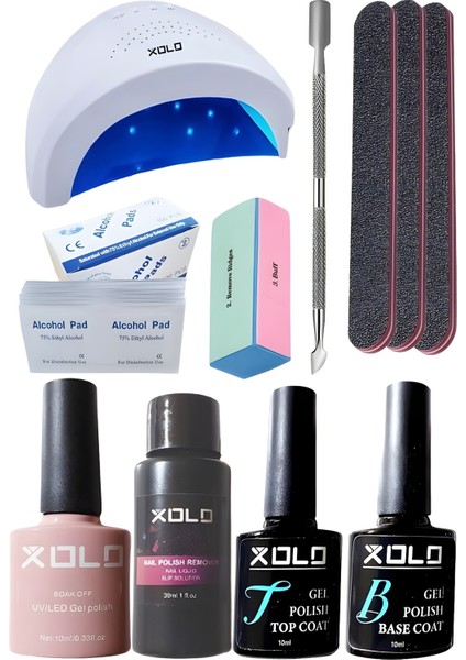 Kalıcı Oje Yapma Seti 20 Parça Nude Serisi Top Base Top Coat Solüsyon Kronk Törpü Uv LED Seti