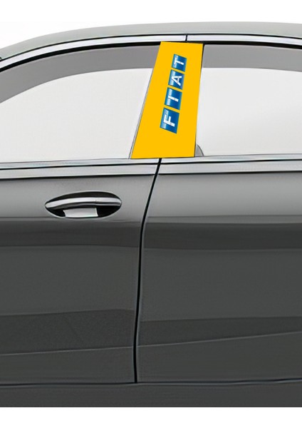 Araç Kapı Direk Kaplama Folyosu Desenli (Sağ Sol Takım) (2 Adet) - 22X50 cm