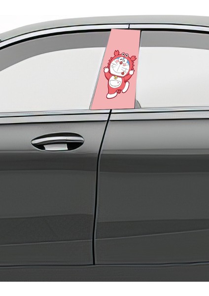 Araç Kapı Direk Kaplama Folyosu Desenli (Sağ Sol Takım) (2 Adet) - 22X50 cm