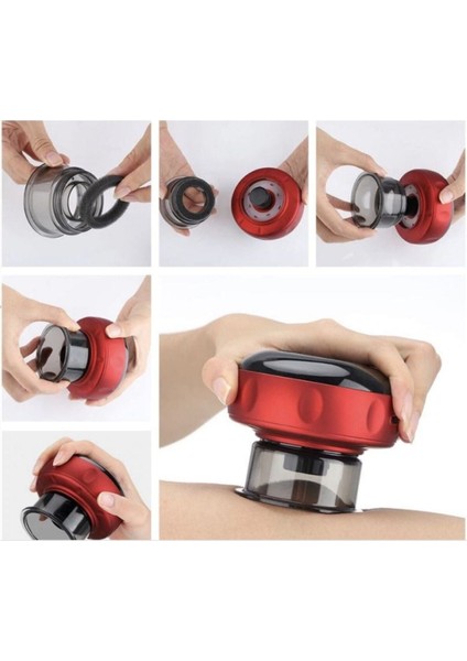 Şarjlı Kupa Çekme Kas Stimülatörü Hacamat Işık Tedavili Masaj Selülit ve Yağ Yakma modelleri