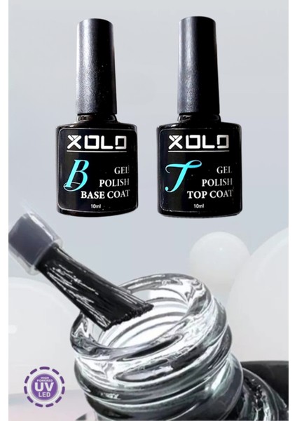 Kalıcı Oje Protez Tırnak Base Coat Top Coat Oje Sabitleyici Set 2X10 ml Premium Kalıcılık Parlaklık