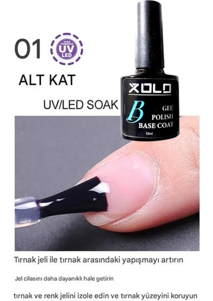 Kalıcı Oje Protez Tırnak Base Coat Top Coat Oje Sabitleyici Set 2X10 ml Premium Kalıcılık Parlaklık fırsatları