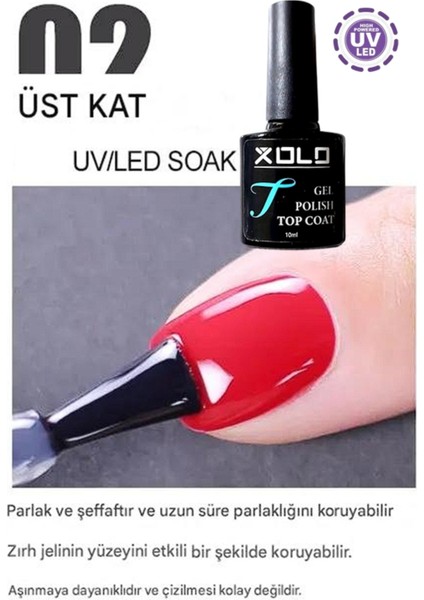 Kalıcı Oje Protez Tırnak Base Coat Top Coat Oje Sabitleyici Set 2X10 ml Premium Kalıcılık Parlaklık indirimleri