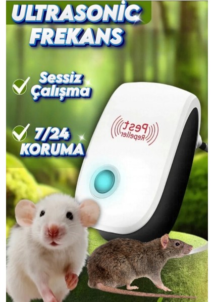 XLF101 Ultrasonik Sessiz Fare Kakalak Hamamböceği Kovucu Yuva Engelleyen Kovucu