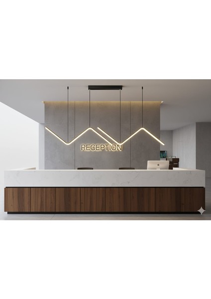 Dalgalı Dekoratif Sarkıt LED Aydınlatma Avize Siyah 4000K modelleri