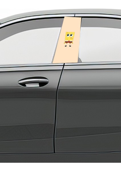 Araç Kapı Direk Kaplama Folyosu Desenli (Sağ Sol Takım) (2 Adet) - 22X50 cm