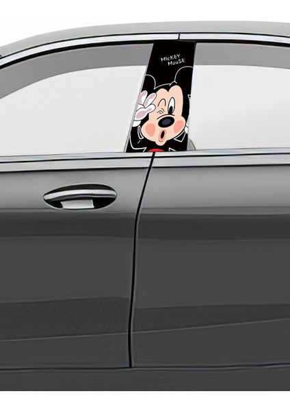 Araç Kapı Direk Kaplama Folyosu Desenli (Sağ Sol Takım) (2 Adet) - 22X50 cm