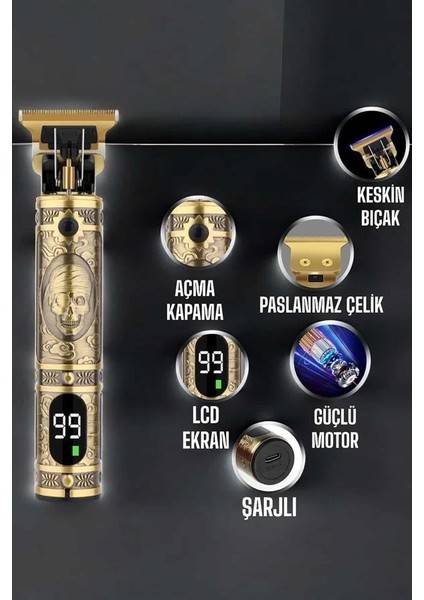 Tıraş Makinesi Çizik Tıraş Paslanmaz Çelik Uzun Ömürlü Şarjlı fırsatları