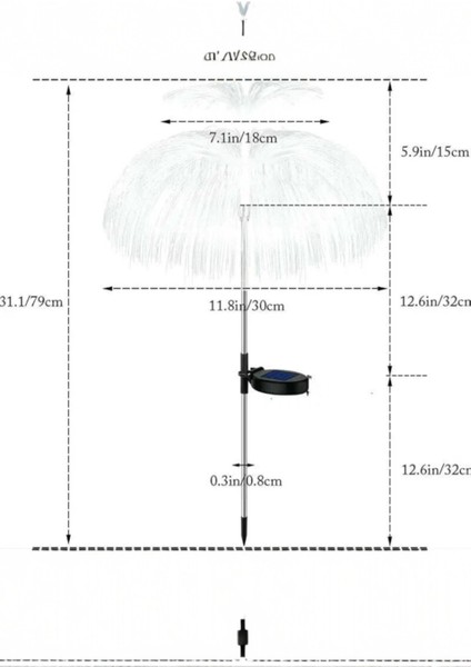 Solar Güneş Enerjili Denizanası Bahçe Lambası | 7 Renk Değiştiren Su Geçirmez LED Işık fiyatları