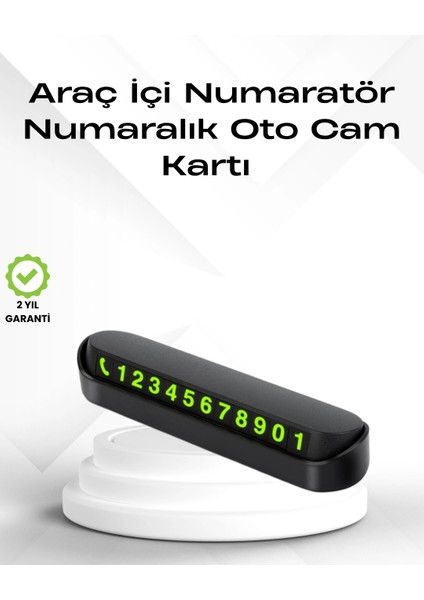 Fosforlu Işıltı ile Araç Içi Telefon Numaratörü - Güvenli Parkın Anahtarı