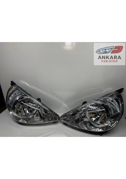 Honda Jazz 2002 - 2006 Ön Far Lambası Sağ - Sol Takım Manuel - Motorsuz (Içi Beyaz Tip - Toplam 2 Far) fiyatları