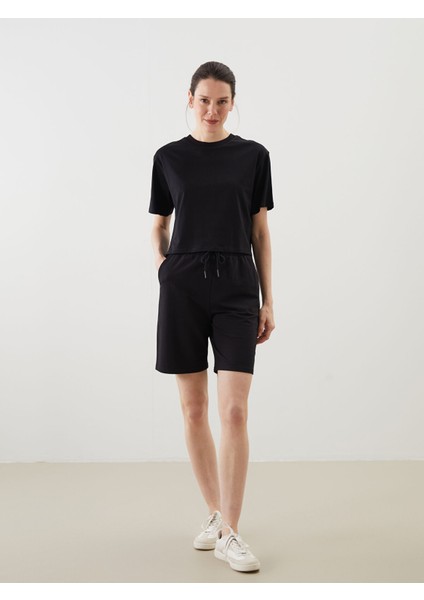 Yeni Sezon Beli Lastikli Kadın Şort
