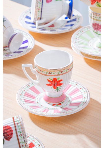 Fienne 6 Kişilik Porselen Kahve Fincan Takımı - 90 ml fiyatları