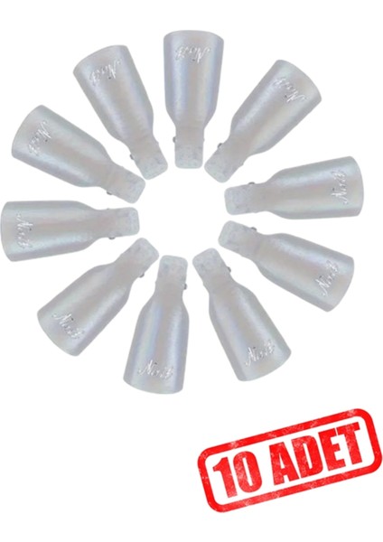 Kalıcı Oje Çıkarma Mandalı Korumalı 10 Adet Şeffaf modelleri