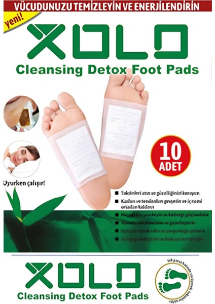 Ayak Detoks Detox Bantları Geceden Sabaha 10 Adet Natural Orijinal