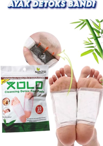 Ayak Detoks Detox Bantları Geceden Sabaha 10 Adet Natural Orijinal fırsatları